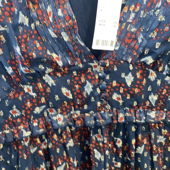 NWT Urban Outfitters Sheer Long Sleeve Printed Mini Dress - Picture 4 of 6